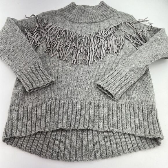 AYNI Revolve Gray Fringe Sweater Size XS Peru - Picture 1 of 5